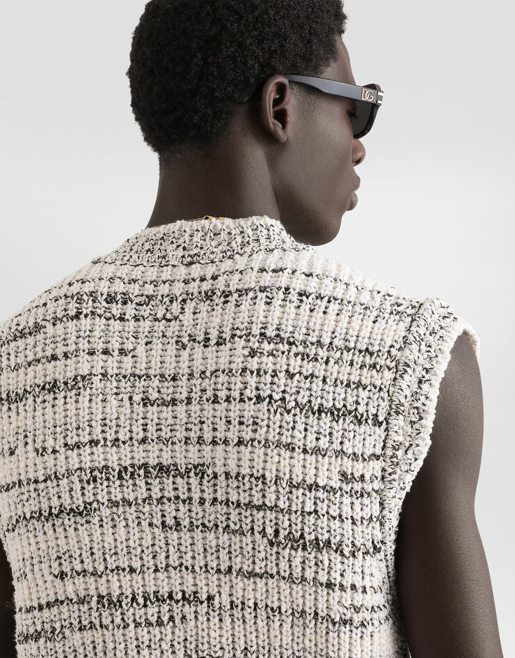 Dolce & Gabbana Intarsia pullover vest Multicolor GXT58ZJGMDR