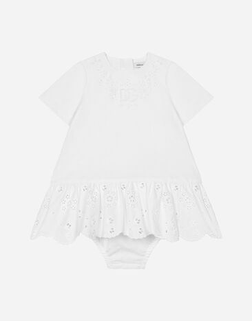 Dolce & Gabbana Poplin dress with DG logo Print L23DW2FI5KS