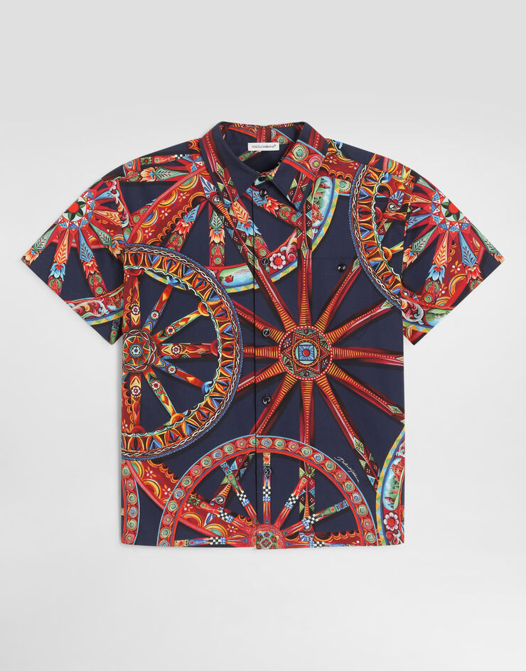 Dolce & Gabbana Carretto-print poplin shirt Multicolor L45S02HS5VU