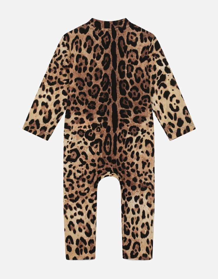 Dolce & Gabbana 3-piece gift set in leopard-print jersey Multicolor L1JG37G7G5H