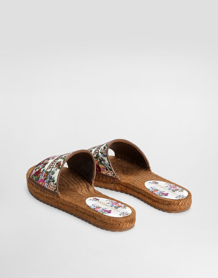 Dolce & Gabbana Espadrillas en piel nappa con bordado Dolce & Gabbana Espadrillas en piel nappa con bordado Blanco CE0148A6483