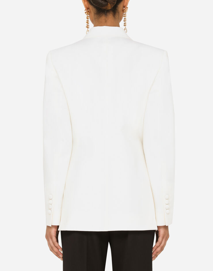 Dolce & Gabbana Veste croisée en laine vierge Blanc F29DPTFUCCS