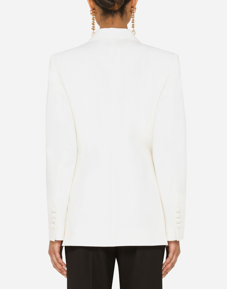 Dolce & Gabbana Двубортный пиджак из натуральной шерсти белый F29DPTFUCCS
