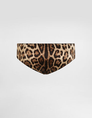 Dolce & Gabbana Leopard-print satin panties Print O2B23TONO21