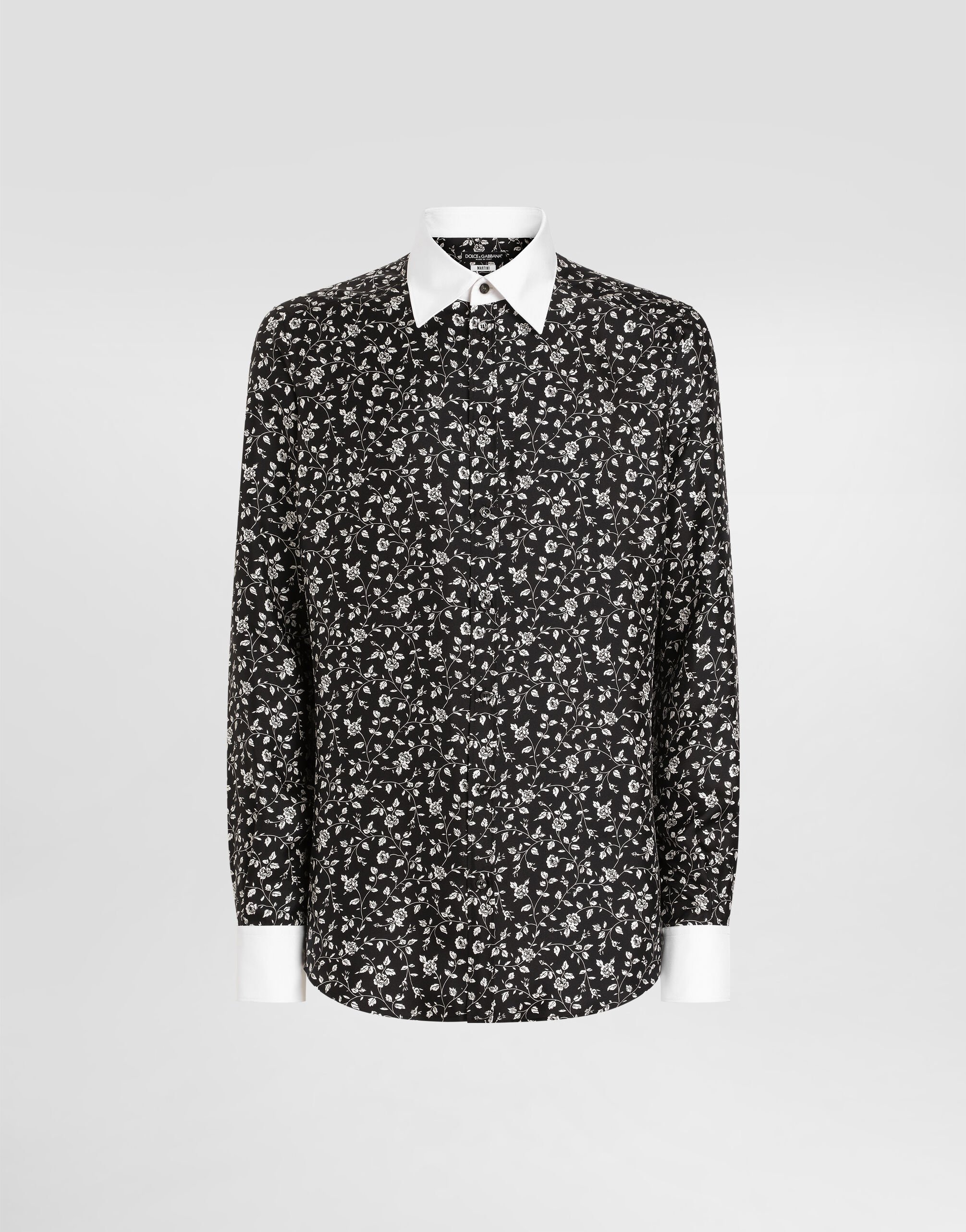 プリのメンズ ネクタイプリント シルク シャツ | Dolce&Gabbana®