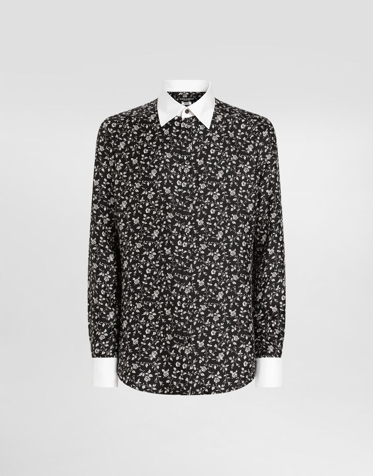 Dolce & Gabbana Seidenhemd Krawattenprint Drucken G5MM4ZIS1X1