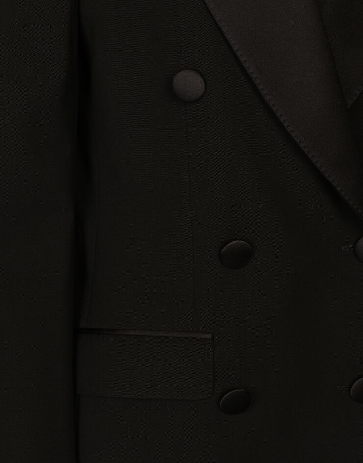 Dolce & Gabbana Double-breasted woolen jacket Black F29VTTFUBE7