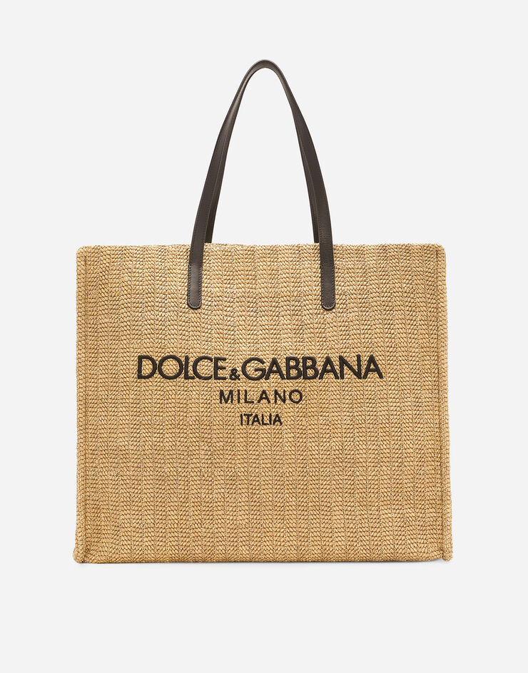 Dolce & Gabbana Large woven straw shopper Beige BM2274AN232