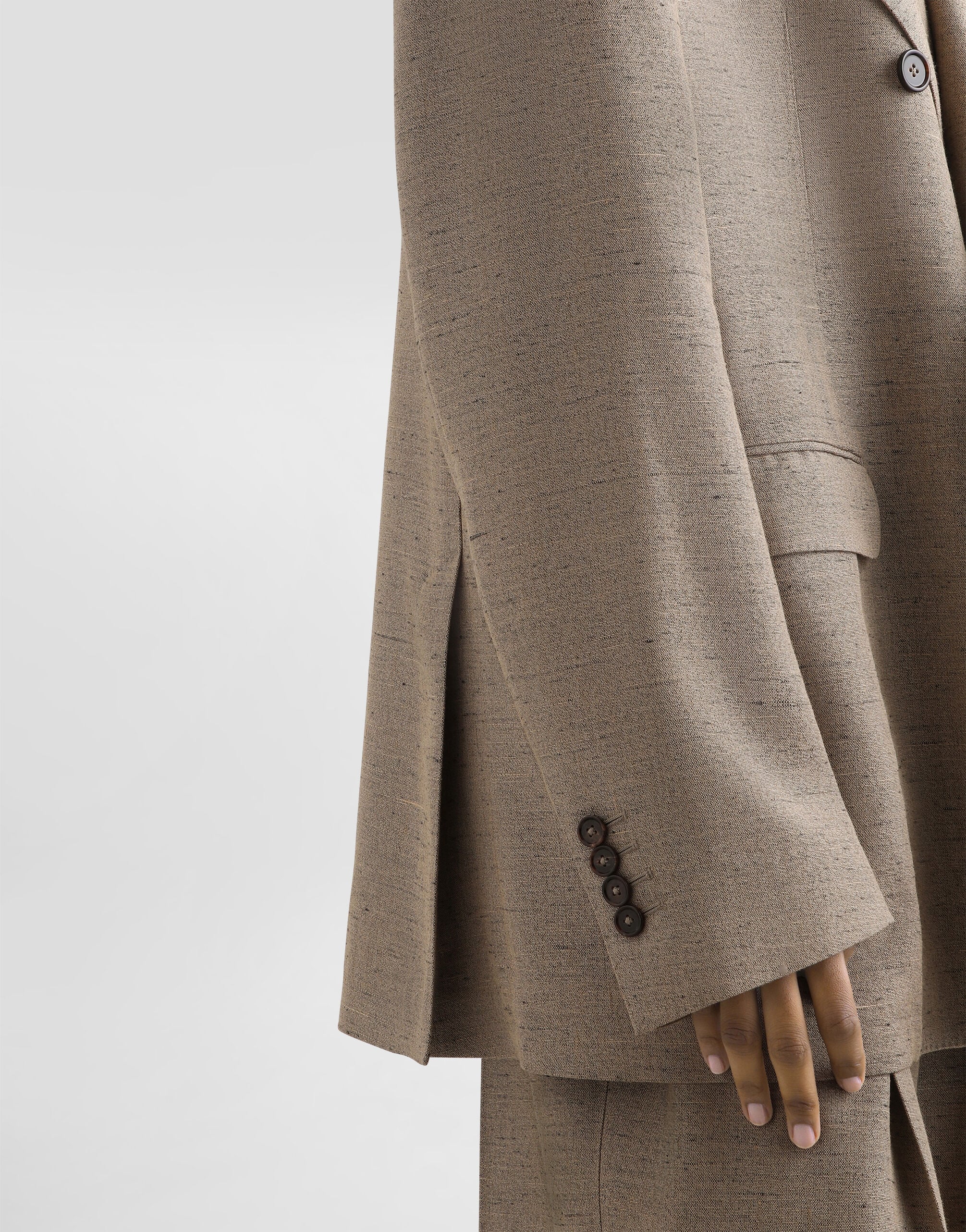 Double-breasted sicilia tweed-effect jacket in Multicolor for