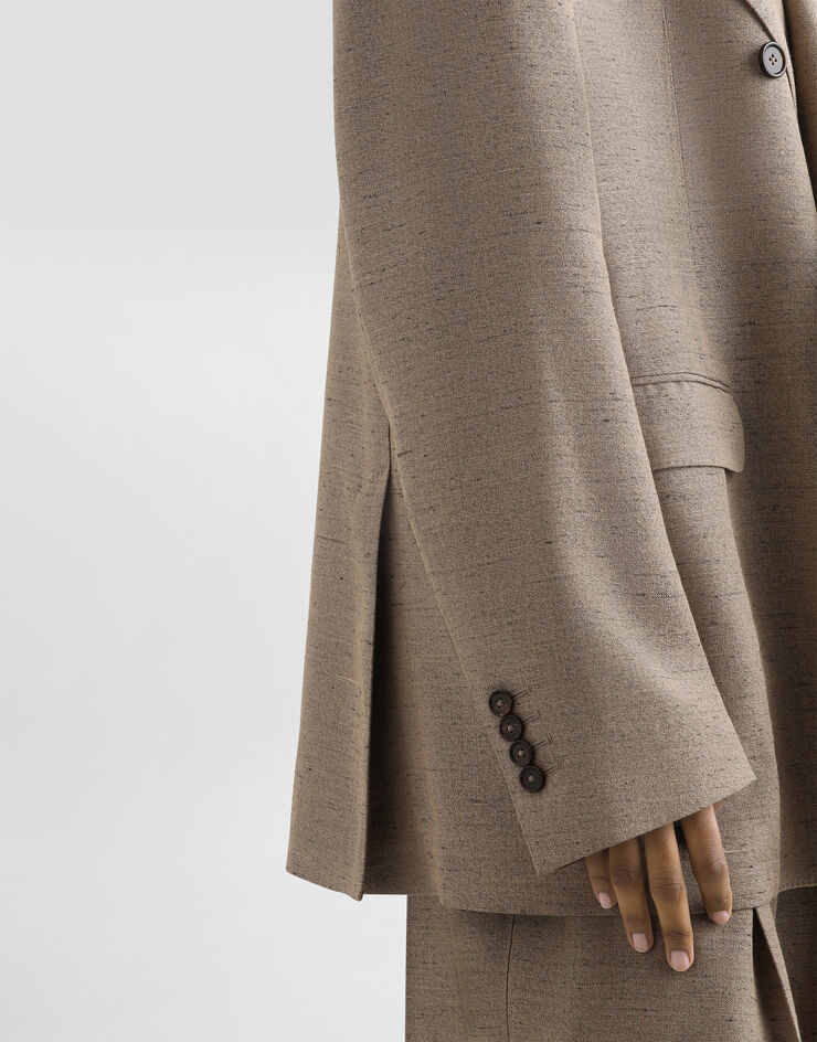 Dolce & Gabbana Double-breasted sicilia tweed jacket Multicolor F29YFTHUMWC