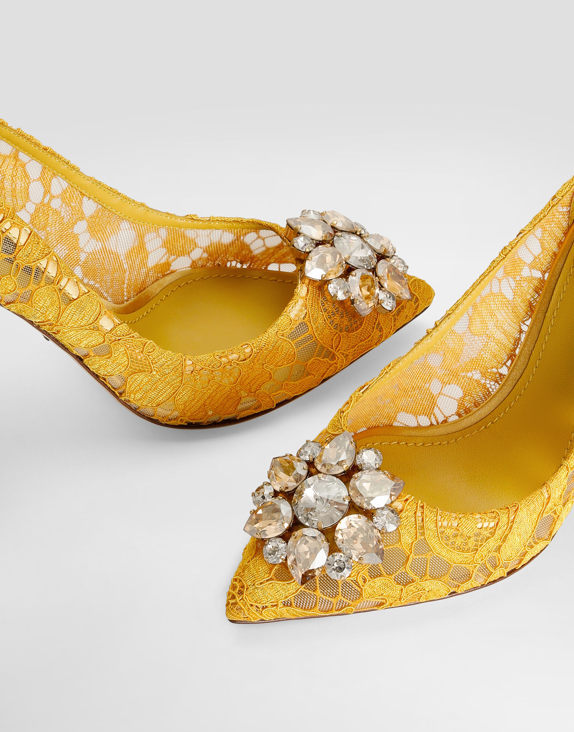 Pump In Taormina Lace With Crystals - Women | Dolce&Gabbana