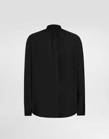 Dolce & Gabbana Chemise Martini en crêpe de Chine de soie Black G5ML1TFU1UQ