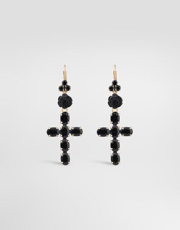 Dolce & Gabbana Sicily earrings in 18-karat yellow gold and black sapphires Gold/Black WEDC1GW0001