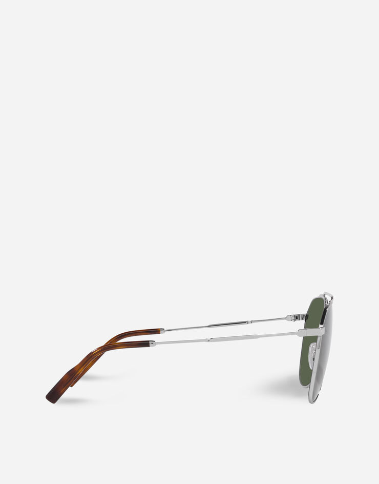Dolce & Gabbana نظارة شمسية Diagonal Cut فضي VG2296VA59A