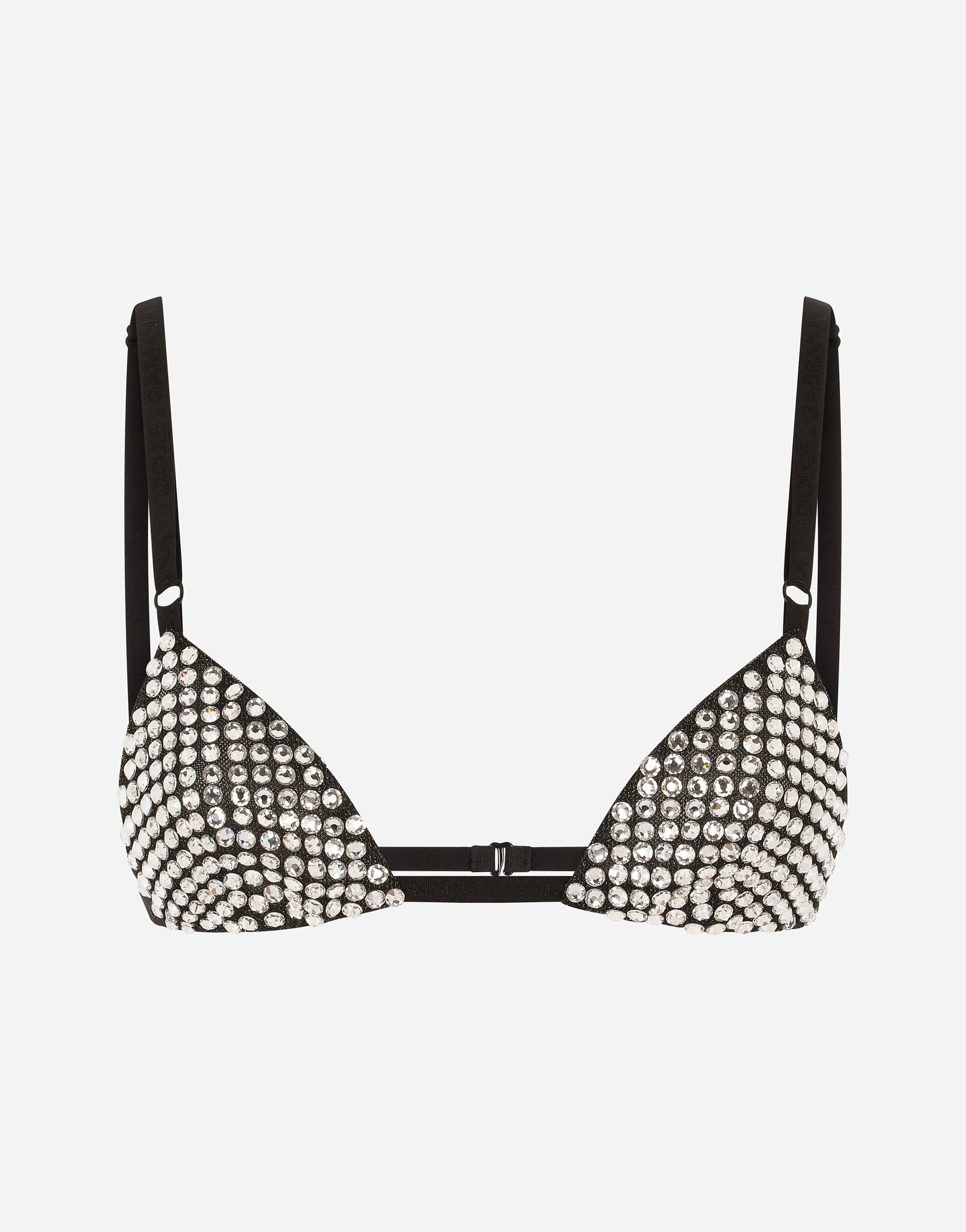 Dolce & Gabbana logo-tape detail bra - Orange