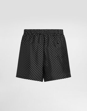 Dolce & Gabbana Boxershorts aus Seidentwill mit Polka-Dot-Print Multicolor M3A21TIS13O