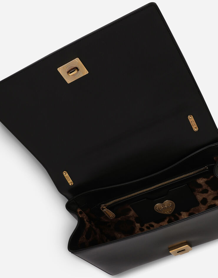 Dolce & Gabbana Devotion 大号绗缝纳帕皮革手袋 黑 BB7100AW437