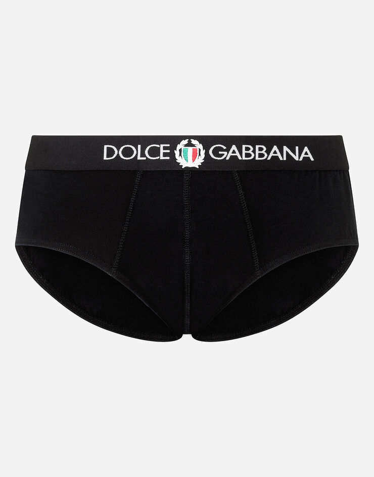Dolce & Gabbana Stretch cotton mid briefs Black M3C01JFUECG