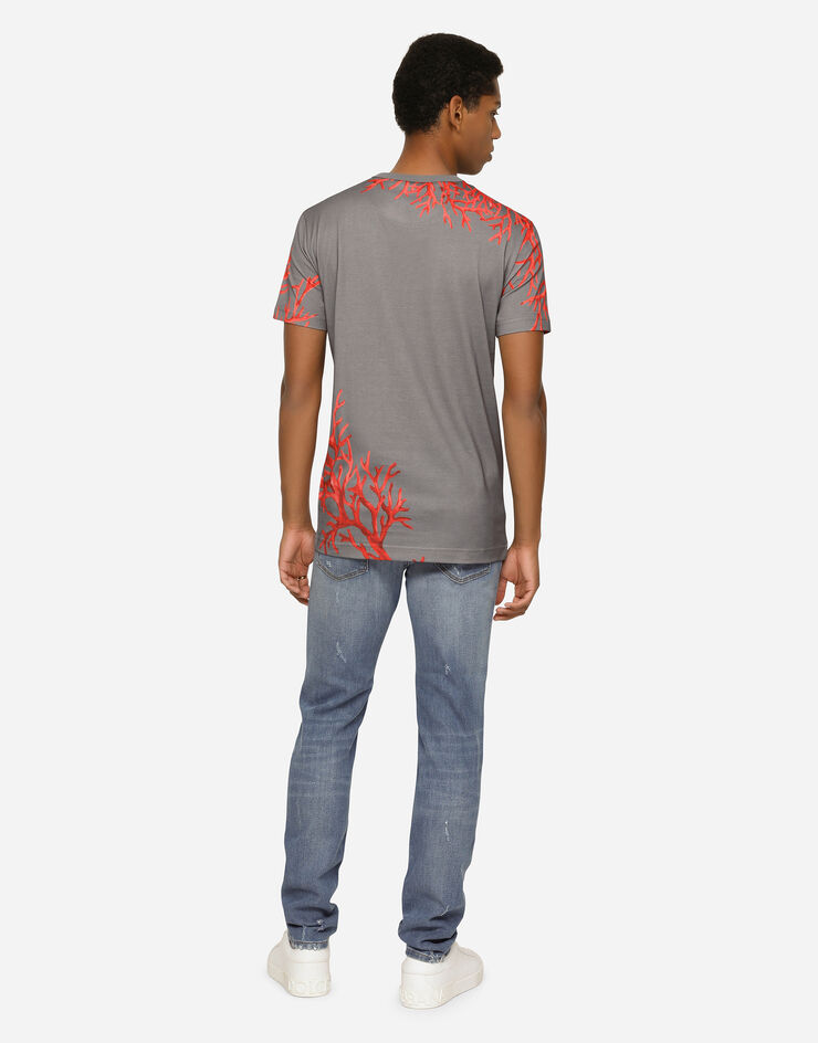 Dolce & Gabbana T-SHIRT M/CORTA GIRO Multicolor G8KBAZHI7WJ