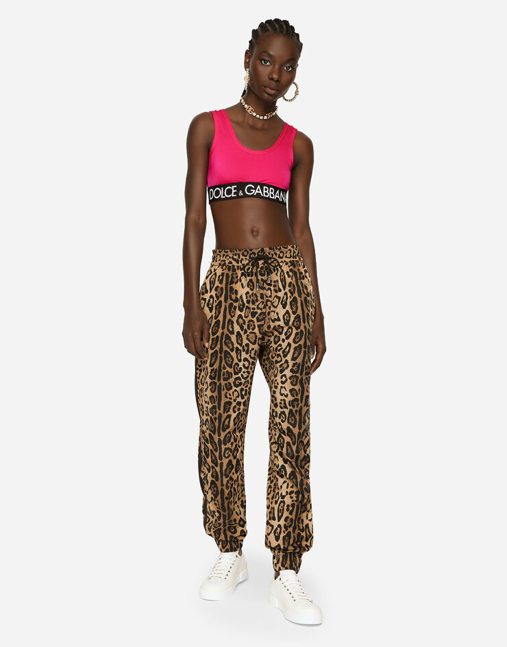 Dolce & Gabbana Leopard-print nylon pants Multicolor I3ABOWG7BPU