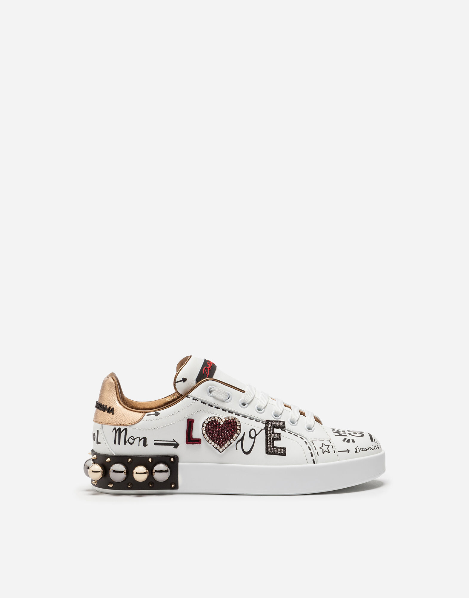 Portofino Sneakers With Patch Women s Shoes Dolce Gabbana