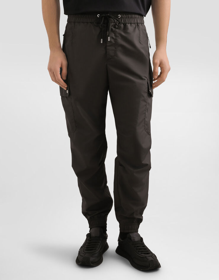 Dolce & Gabbana Nylon canvas cargo trousers Grey GP14PTFUS34