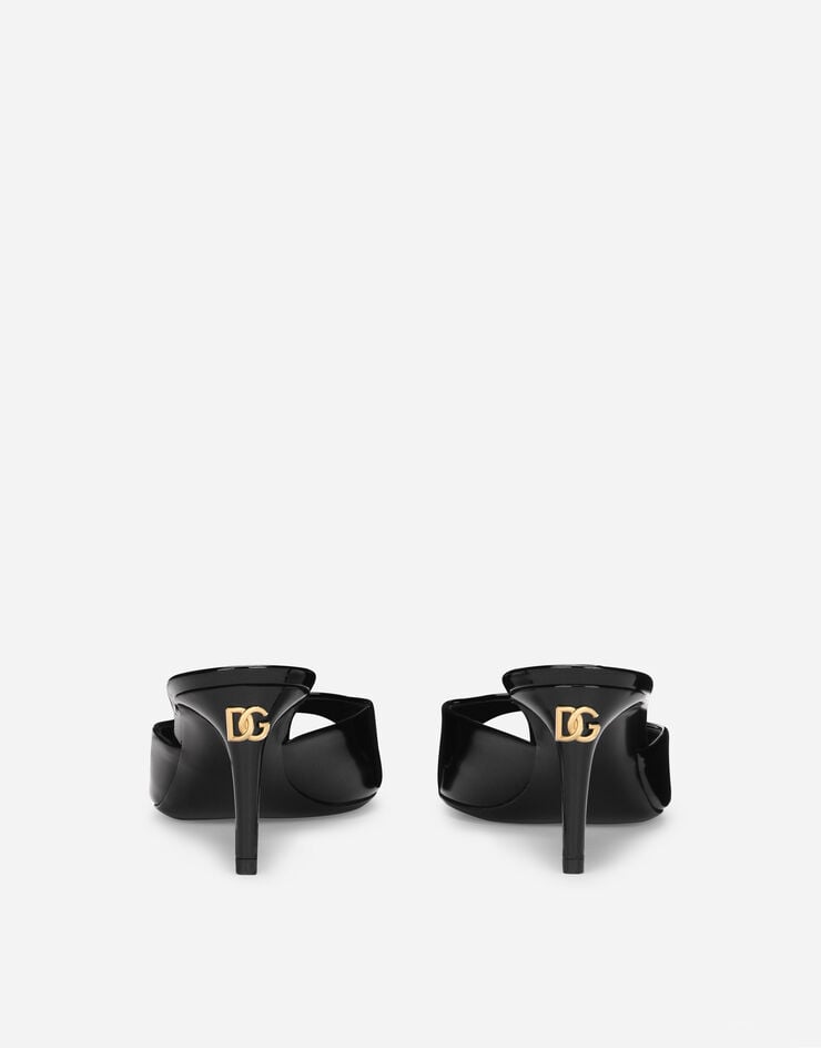 Dolce & Gabbana Mules en cuir verni Noir CR1522A1471