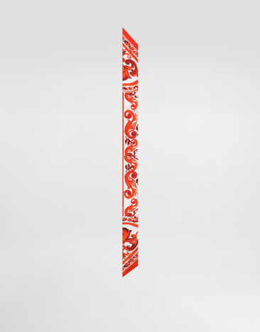 Dolce & Gabbana 6x100 majolica-print silk twill scarf Multicolor FS215AGDDU9