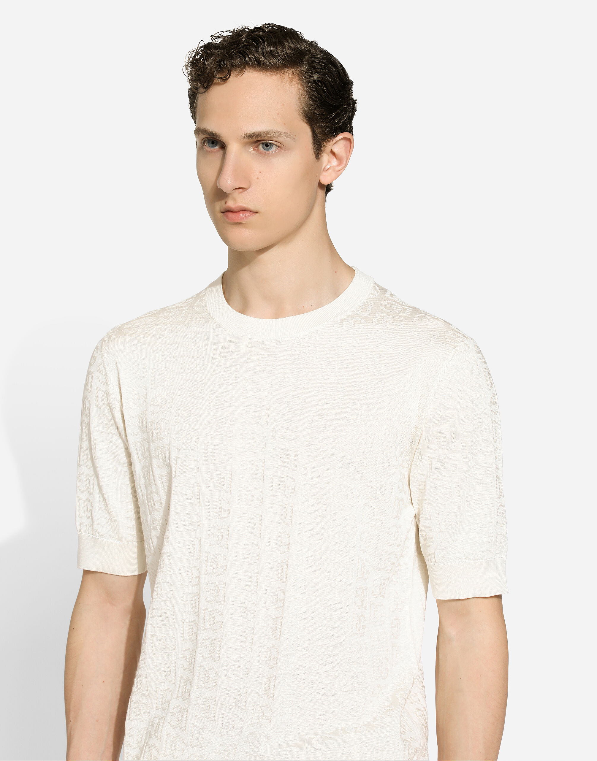 PULL GIROCOLLO M/C in White for Men | Dolce&Gabbana® US