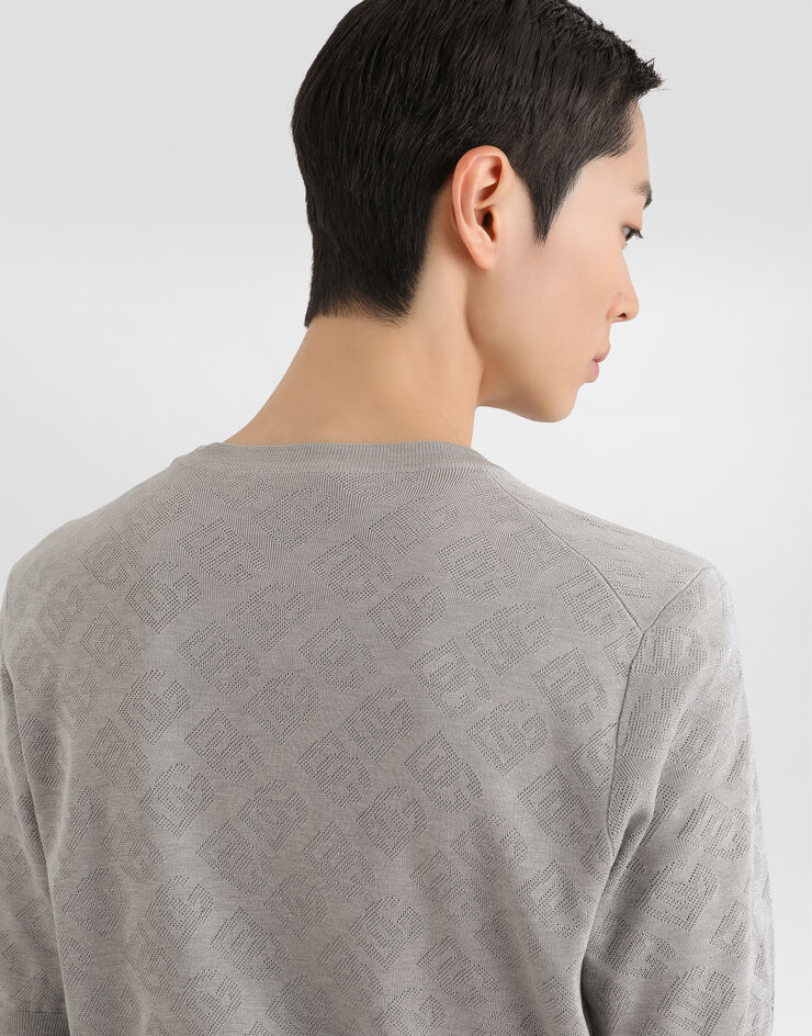 Dolce & Gabbana Pull en soie Grey GXX03TJBSO9