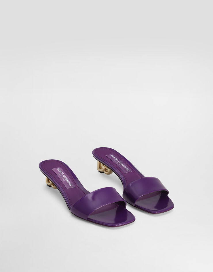 Dolce & Gabbana Polished calfskin sandals Purple CR1896A1037