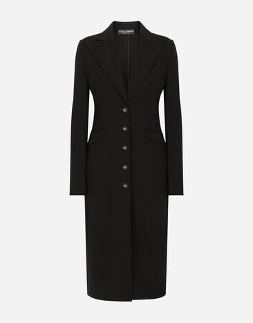 Dolce & Gabbana Jersey Milano rib coat Black FXV15ZJFMBC