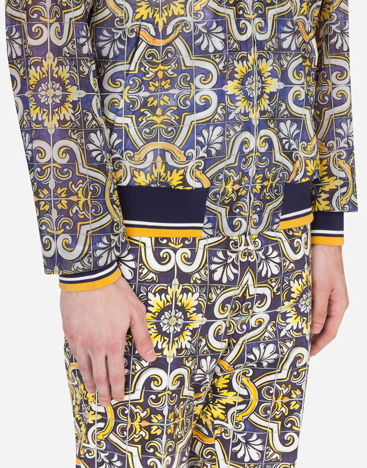 Dolce & Gabbana Nylon jacket with maiolica print STAMPA MAIOLICA G9SE4THHM5U