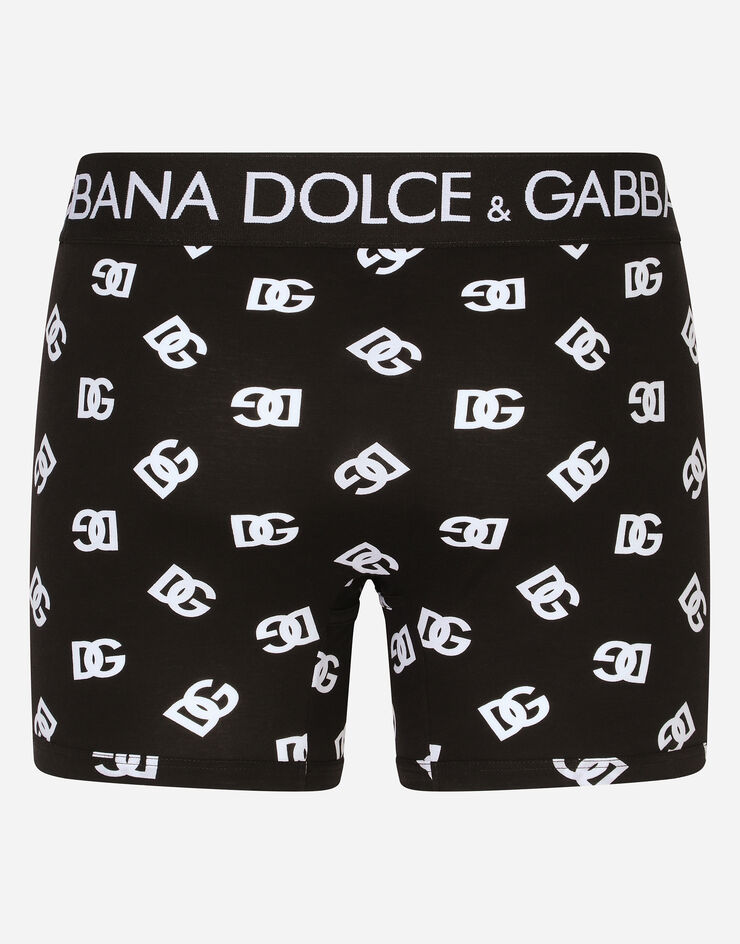 Dolce & Gabbana Long-leg two-way stretch jersey boxers with DG logo print Multicolor M4D35JFSEH3