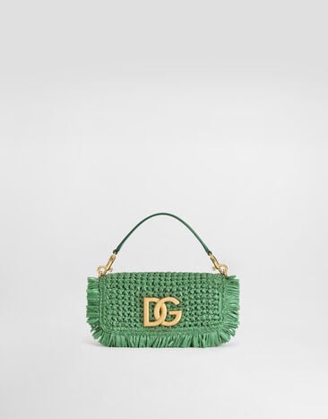 Dolce & Gabbana 3.5 shoulder bag in raffia Green BB7836A0438