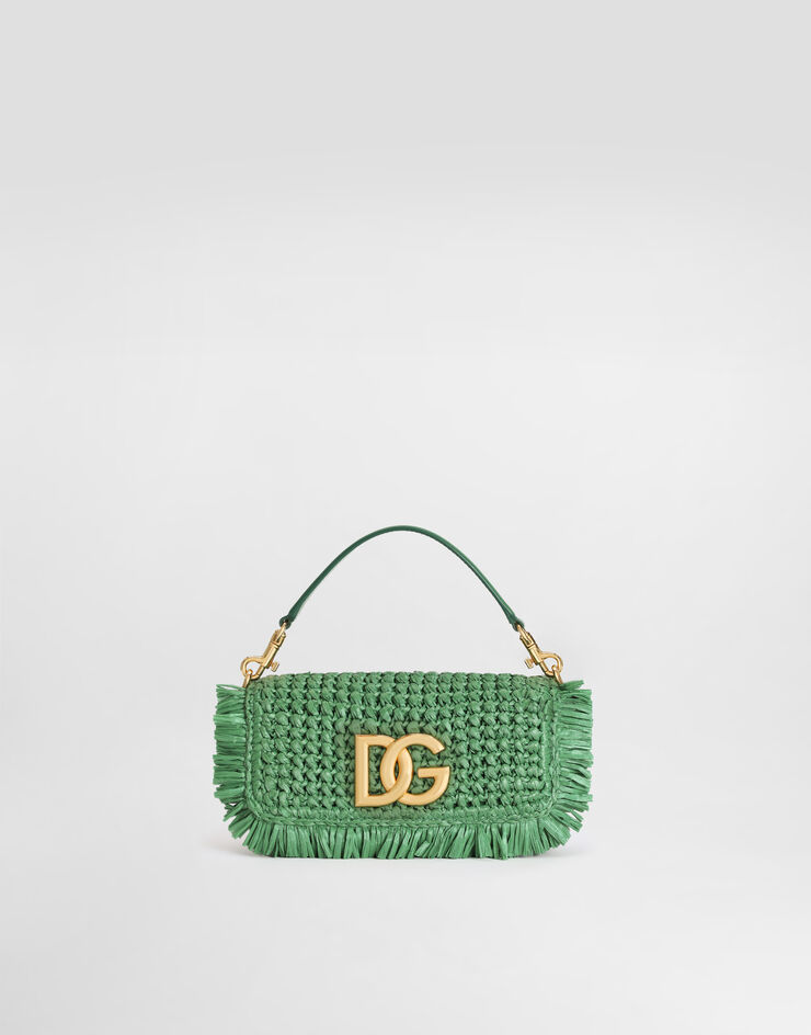 Dolce & Gabbana 3.5 shoulder bag in raffia Green BB7836A0438