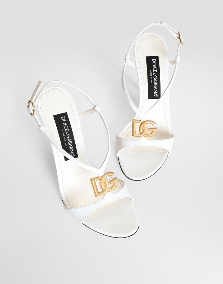 Dolce & Gabbana Patent leather sandals White CR2028A1471