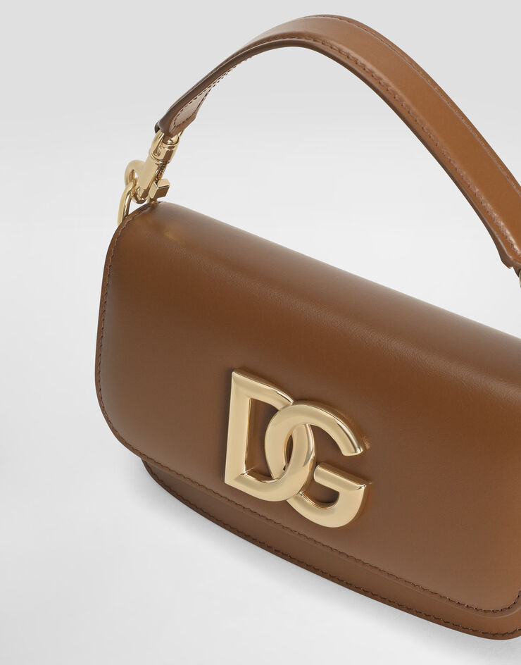 Dolce & Gabbana Bolso de hombro 3.5 en piel de becerro lisa Dolce & Gabbana Bolso de hombro 3.5 en piel de becerro lisa Marrón BB7603AW576