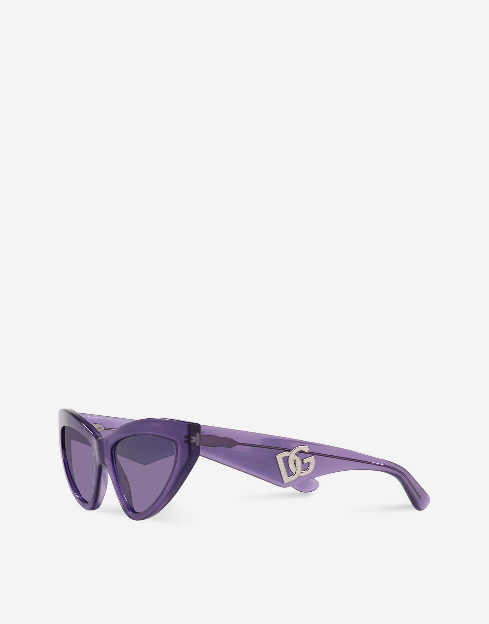 DG Crossed Sunglasses in Fleur purple for Women Dolce Gabbana