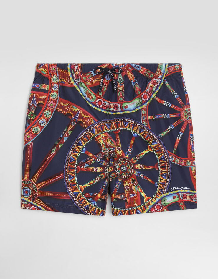 Dolce & Gabbana Carretto-print canvas swim boxer shorts Multicolor L4J818ON0HZ