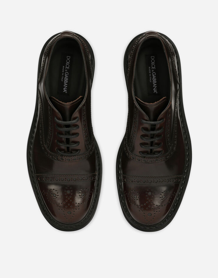 Dolce&Gabbana Zapato Oxford en piel de becerro cepillada Marron A20159A1203