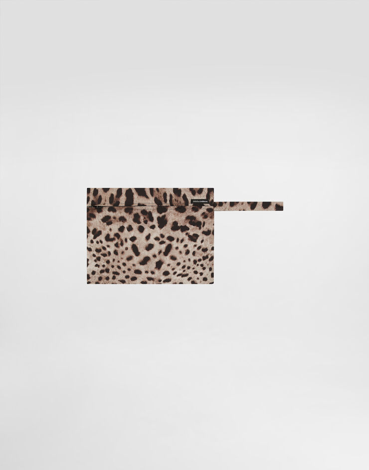 Dolce & Gabbana Mid-length swim trunks with leopard print Animal Print M4E47TONO07