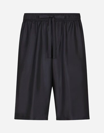Dolce & Gabbana エンブロイダリー シルク ジョギングショートパンツ Blue GV5MAZFU1S4