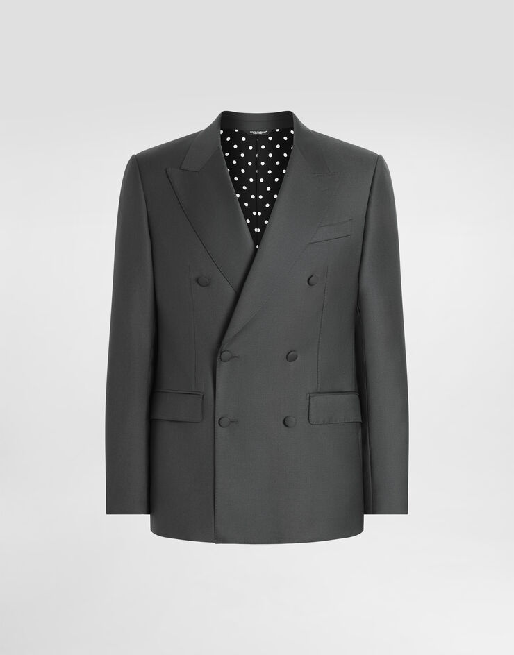 Dolce & Gabbana Double-breasted virgin wool jacket Dolce & Gabbana Double-breasted virgin wool jacket Green G2TV8TGK048