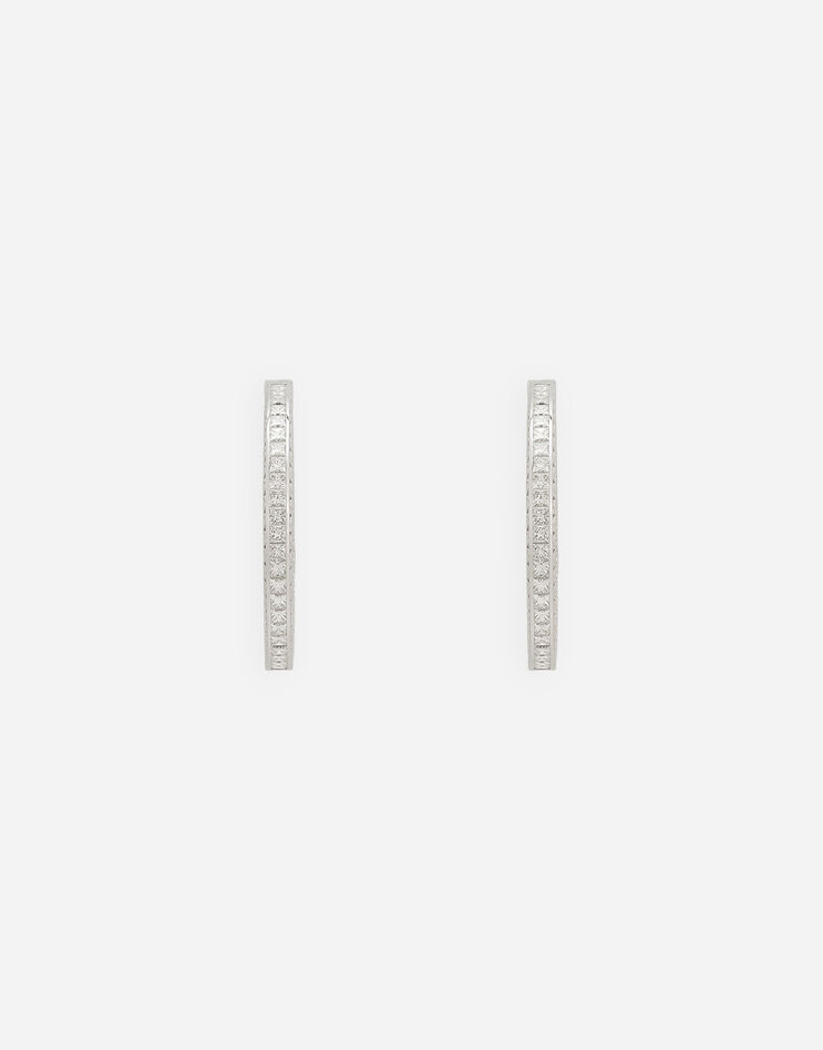 Dolce & Gabbana 다이아몬드 세팅 18kt 화이트 골드 이지 다이아몬드 이어링 화이트 WEQA4GWDIA1