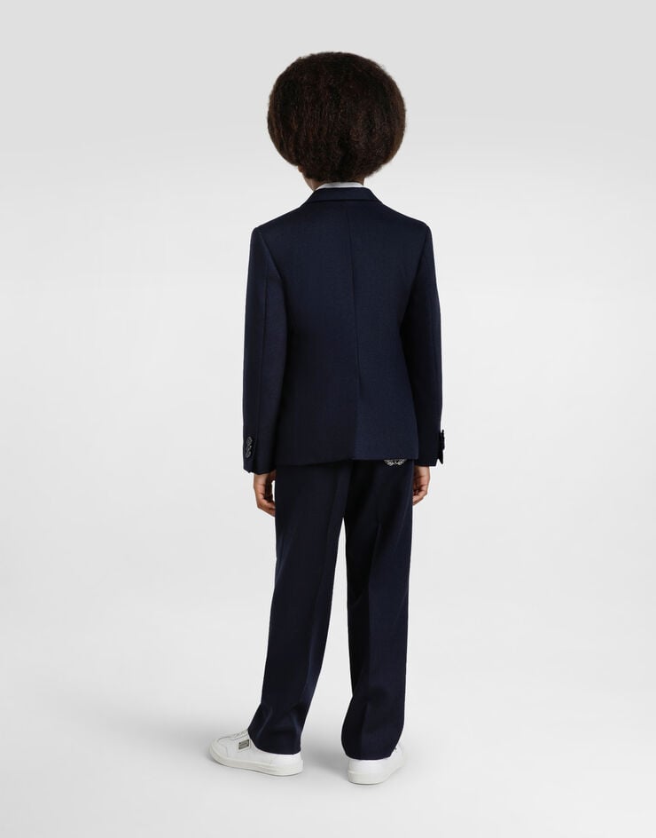 Dolce & Gabbana Single-breasted jacket in wool Blue L41J86FU28G