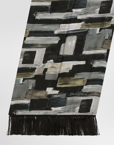 Dolce & Gabbana Abstract-print silk scarf Multicolor GQ386EG0TJO