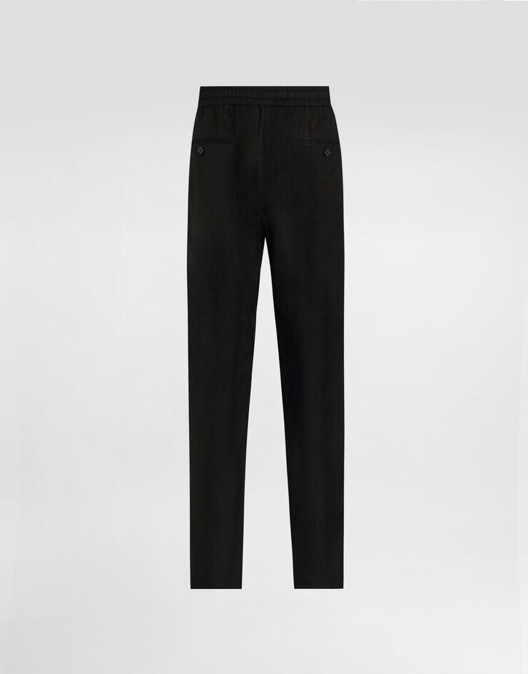 Dolce & Gabbana Garment-dyed wool joggers Black GP12QTFU25E