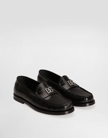 Dolce & Gabbana Polished calfskin loafers Black CM0074AQ237