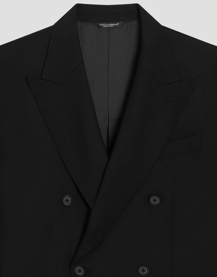 Dolce & Gabbana Sicilia Light double-breasted jacket in virgin wool Dolce & Gabbana Sicilia Light double-breasted jacket in virgin wool Black G2TV8TGL269